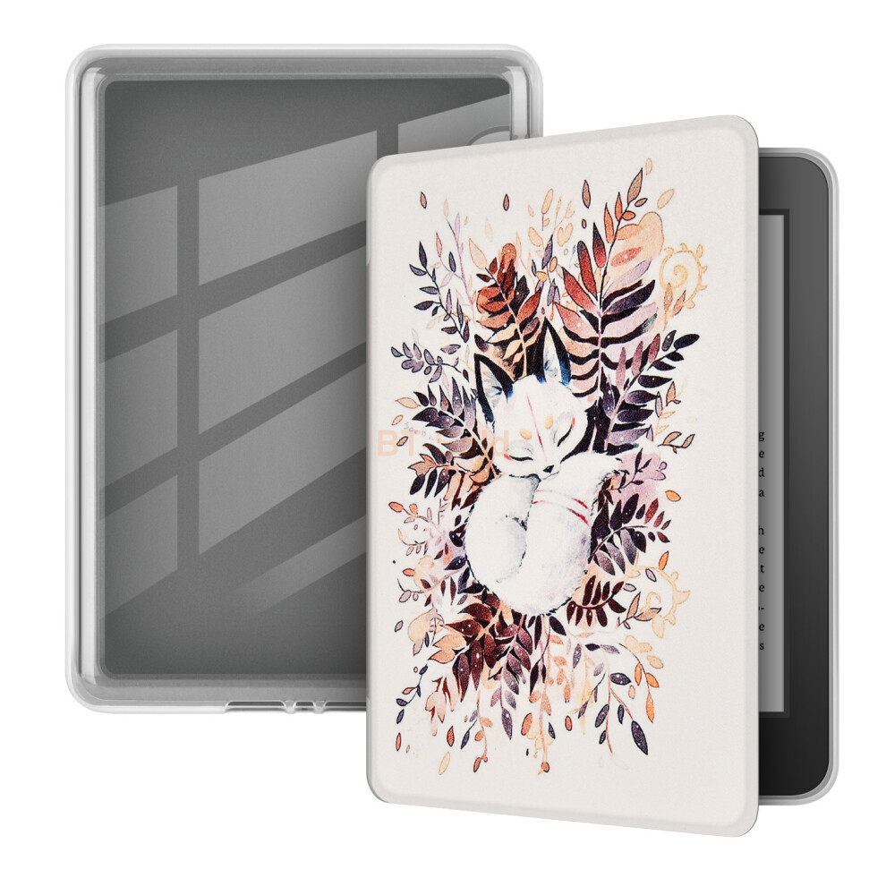 (Sleeping Fox In Jungle) Smart Flip Case For Kindle Paperwhite 5 11Th Gen Shockproof Protective Cover 4069369447105