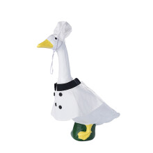 Costume de cuisinier d'oies drôles, ensemble de tenues-Blanc