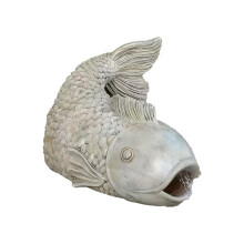 Elegant Simulated Fish Statue With Functional Drainage Fish