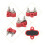 2pcs Power Distribution Terminal Block for 48V Batteries M6 with 2 Studs 6