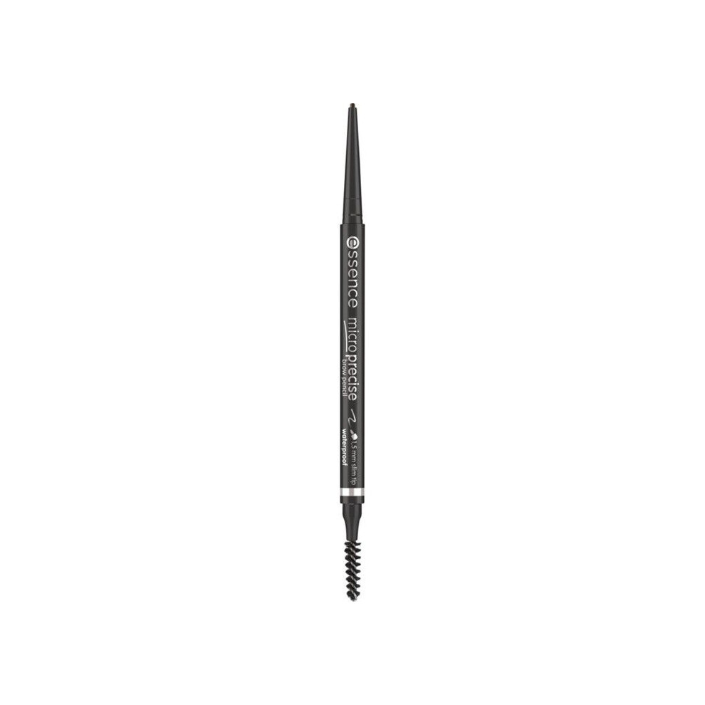Black,Brown Eyebrow Pencil - Essence - Micro Precise Brow Pencil - 08 Black Brown - Ultra Fine Mine - Waterproof - Integrated Spoolie