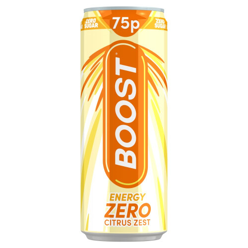 Boost Boost Energy Zero Citrus Zest 250ml (Pack of 24)