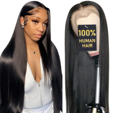 32 Inch 250% Density 13x6 HD Lace Front Human Hair Wig Pre Plucked Natural Hairline for Women