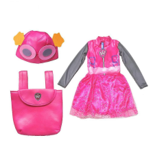 (Pink Bag Set, XS 95-105 CM) Boy Girl Rocky Rubble Skye Marshall Zuma Chase Cosplay Costume Halloween Purim Child Kid Birthday Party Gift Fancy Dress