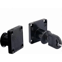 2025 Set of 2 Zinc Alloy Cam Locks, Black, Square, for Furniture, Drawers
