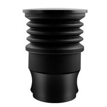 Mini Coffee Grinder with Blowing Container, Single Dose Funnel, Aluminum-Silicone Cleaning Tool, Black, 8.3 x 12 cm
