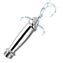 Bathroom Handheld Aluminum Shower Head Nozzle Cleaner Flushing Cleansing System