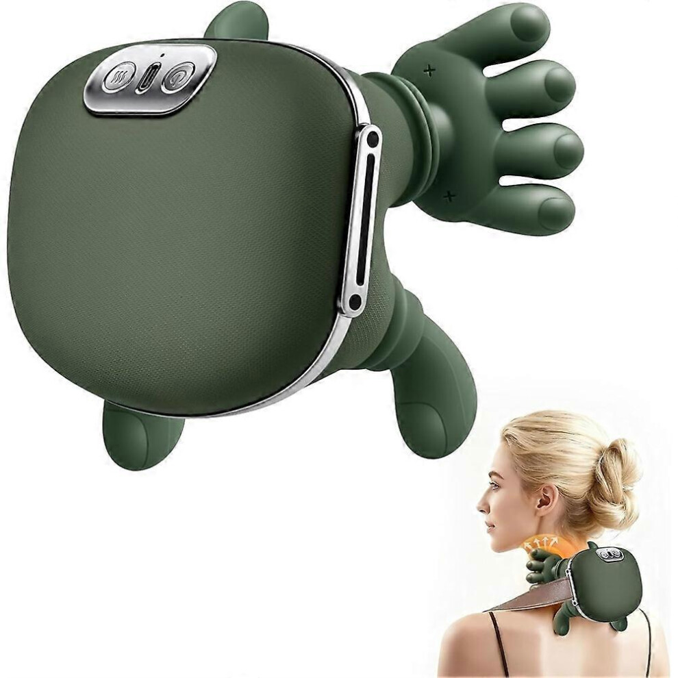 Neck Massager, Portable Shiatsu Neck and Back Massager, Electric Deep Tissue 4D Kneading Massage with 3 Massages Levels