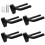 Wall Mount Guitar Hangers, 5-Pack with Screws for Display and Storage, Black Finish 1