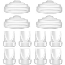 12er-Pack Pumpenteile, 8 Stück Entenschnabelventile, 4 Stück Silikonmembranen, kompatibel mit Momcozy M5, Ersatzteile für Momcozy M5