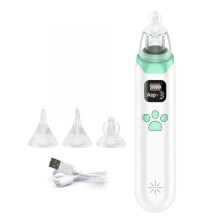 Aspiratore nasale elettrico per neonati con 3 punte in silicone e aspirazione regolabile.