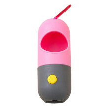 Dispenser per escrementi di cane di grande capacità, portatile, a mani libere, con clip in metallo, ideale per passeggiate all'aperto e viaggi.