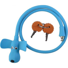Lucchetto a cavo per bicicletta con chiavi, lucchetto per bicicletta rivestito in silicone, lucchetto a cavo p