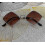 Gafas de sol de metal con forma de rombo multicolor para mujer - Accesorio de moda con 5