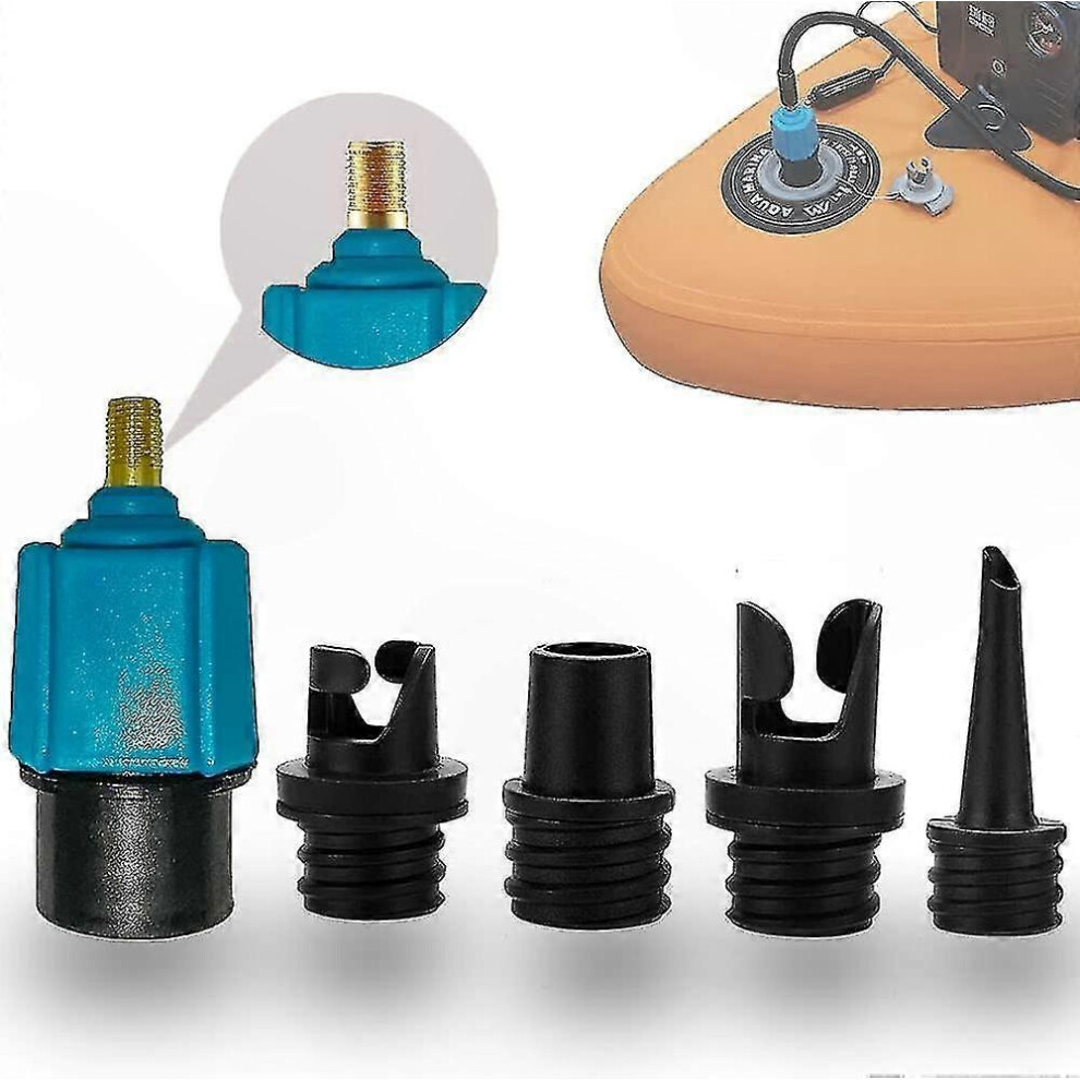 Universal Pump Adapter With 4 Valve Nozzles For Inflatable Kayaks Paddle Boards Boats And Beds Air Valve Converter 6083684298226