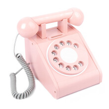 Baby Toy Telephone Plaything Wooden Telephone Toy Wooden Retro Phone Toy Pretend Play Telephone Kids Rotary Phone Playset