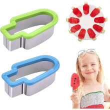 2pcs Watermelon Slicer Modeling Watermelon Knife Popsicle Shape Mold Popsicles Fruit Cutting Stainless Steel