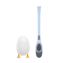Cute Diving Ducks Holder No Dead Ends Toilet Brush Floor/Wall Mounted Clean Brush Rack for Bathroom