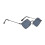 Gafas de sol de metal con forma de rombo multicolor para mujer - Accesorio de moda con 1