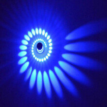 3W LED Wall Light Indoor Aluminum Effect Modern Wall Sconce for Living Room Bathroom Bedroom Corridor Wall Lighting (Blue)
