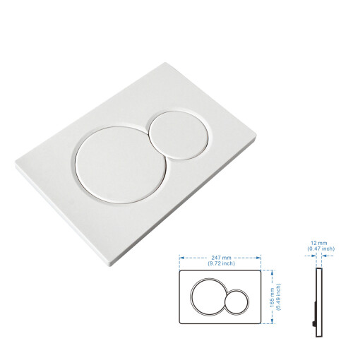Adjustable Dual Flush Button for Wall-Mounted Toilet Tanks with Concealed Design 2
