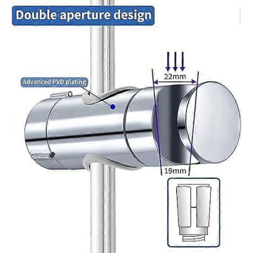 Replaceable Hand Shower Holder Adjustable Diameter 18-25Mm Shower Head Holder Abs Chrome 1