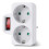 Socket Adapter, Double Plug for Socket, Double Socket with Switch 3800W for Office, Home or Travel, EU Plug (2 Pack) 2