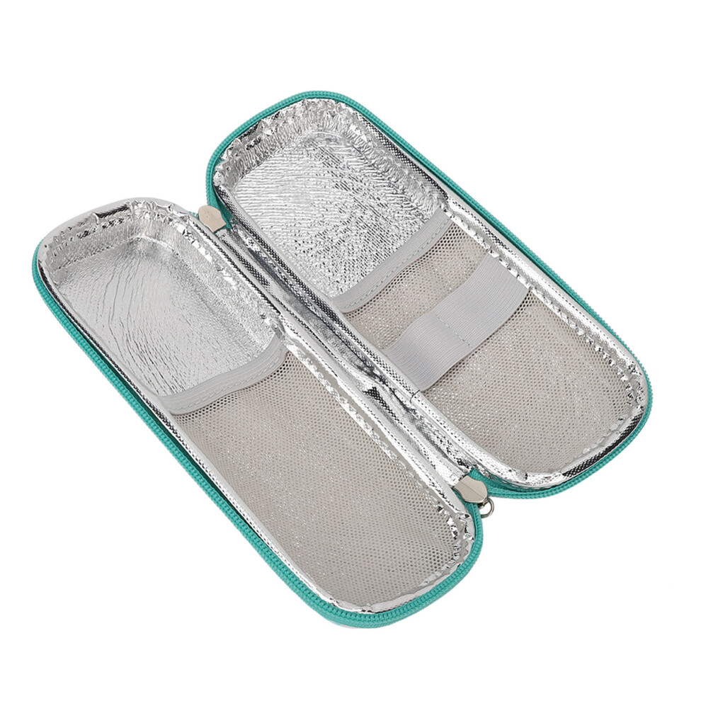 Green Insulin Cooler Bag For Diabetic Supplies Marble Eva