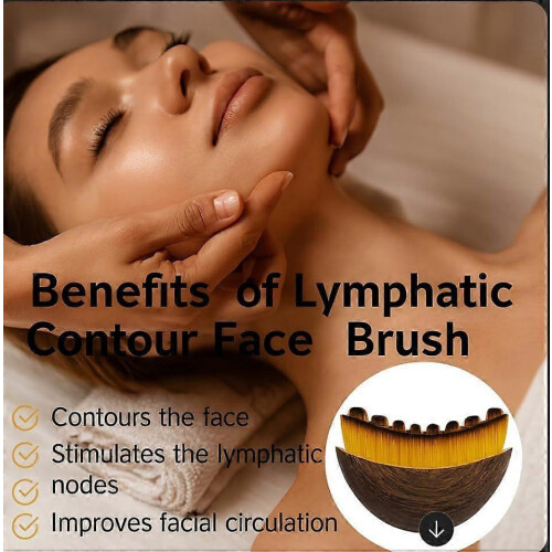 Lymphatic Brush for Face and Neck,Drainage Tool,Contour Brush,Kabuki 2
