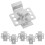 Kitchen Sink Clips Undermount Easy Installation Undermount Sink Supports Brackets 4.80X3.90X1.50CM 6Pcs 4
