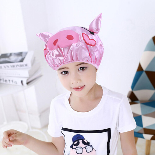 Shower Cap Double Layer Waterproof Cute Washing Cap Children's Bath Cap for Head 2