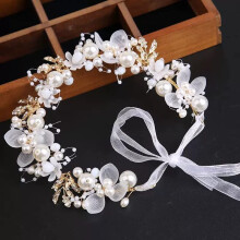 Girls Flower Headband with Crystals, Kids Alloy Frame Floral Crown for Parties and Weddings