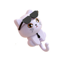 Cartoon Pet Key Holder With Adhesive Back for Keys And-Purple