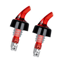 2PCS Wine Pour Nozzles Bottle Pourer 45ml Automatic-Red