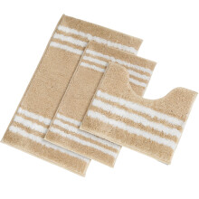 Maschinenwaschbares, geformtes Badteppich-Set.-braun