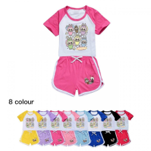 (#4283 Rose Red, 170/12-13 Years) 2025 Boy Girls labubu Pyjamas Set Cosplay Costume short sleeve shorts Sport Suit