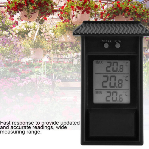 Elektronisches Thermometer für den Außenbereich Black 2