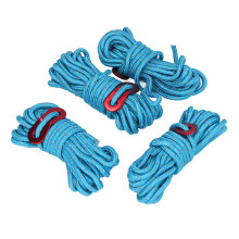 4 Stück reflektierende Zeltleine, 4 mm, hochfest, 4 m, blau, für Camping