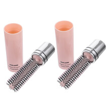 Pink Round Hair Brush Blow Dry Brush Set with AntiFrizz Design and Scalp Massage Tips