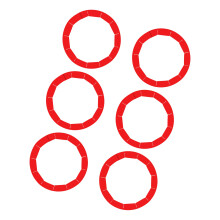 6 Pack Even Heat Baking Cover For Balanced Temperature-Red