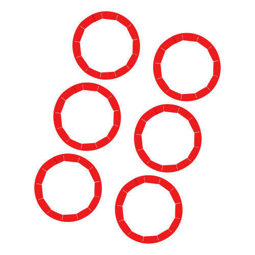 6 Pack Even Heat Baking Cover For Balanced Temperature-Red
