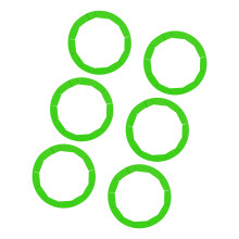 Pack Of 6 modifiable elastomer Baking Cover For-Green
