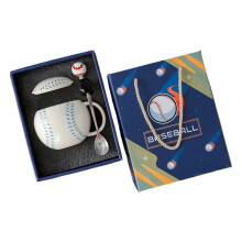 Honkbalvorm Koffiekop Porselein Afternoon Tea Cup Home-Blauw