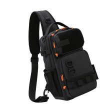 Reinforced Fabric Craft Holder with External Pockets-Black