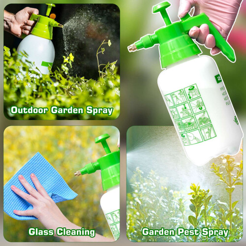 Birchtree BIRCHTREE Garden Sprayer Bottle 2L Manual Pump Pressure W/ Adjustable Nozzle 1