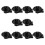 Clips de bougies en fer, 10 pièces, pour sécuriser les-Noir 1