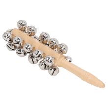 Holzrassel Schlittenklingel Stab 23cm für Kinder Musiktraining