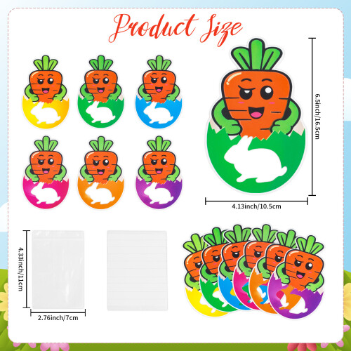 Whimsical Carrot Easter Card And Goodie Holders Party Accessory 2