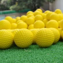 42,6 mm PU Soft Monolayer Golf-Trainingsbälle Gelb 12 Stück Indoor