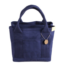 Bolsa térmica de lona para almoço, grande capacidade (23 x 15 x 21 cm).